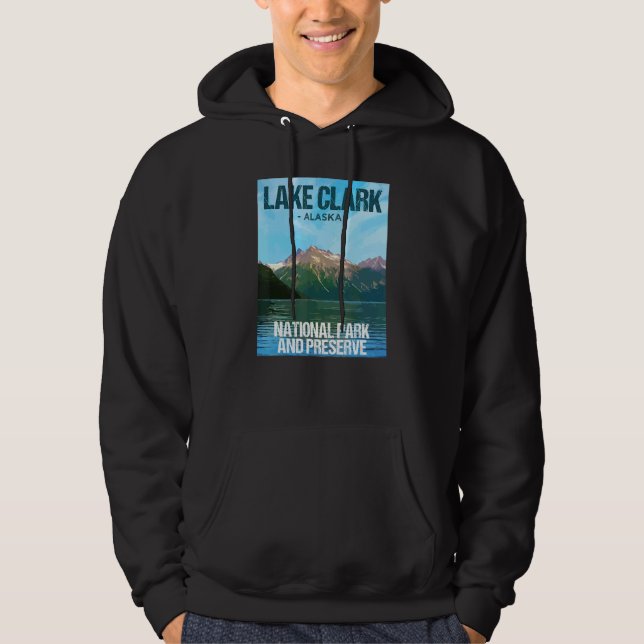 Lake Clark National Park Alaska Poster Design Hoodie (Framsida)