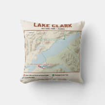 Lake Clark National Park Trail Karta Kudde
