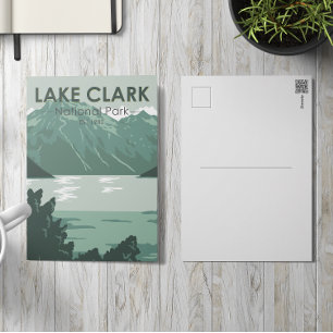 Lake Clark nationalpark Alaska Vintage Vykort