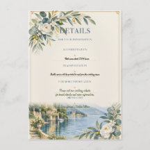 Lake Como | Eleganta Blå & Guld Bröllopsdetaljer