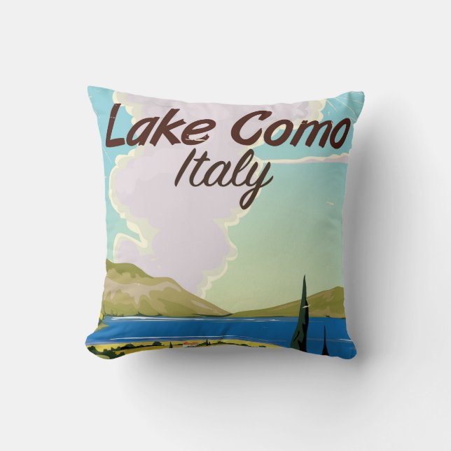 Lake Como Italien reseskylt Kudde (Framsida)