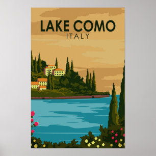 Lake Como Italien Vintage Poster