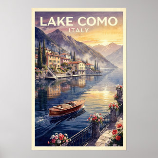 Lake Como Italien Vintage Resa Poster