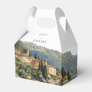 Lake Como Italien WatercolorFavoritasklåda för br Presentaskar