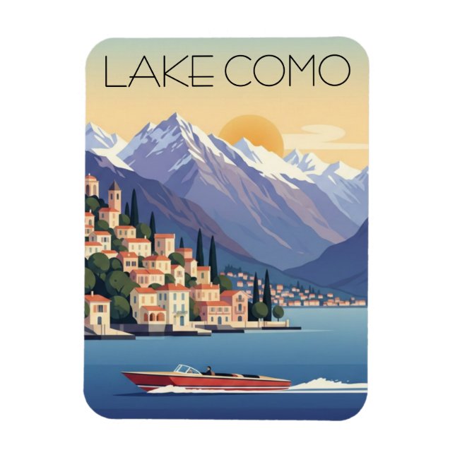 Lake Como Italy Travel Magnet (Vertikal)