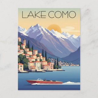 Lake Como Italy Travel Vykort