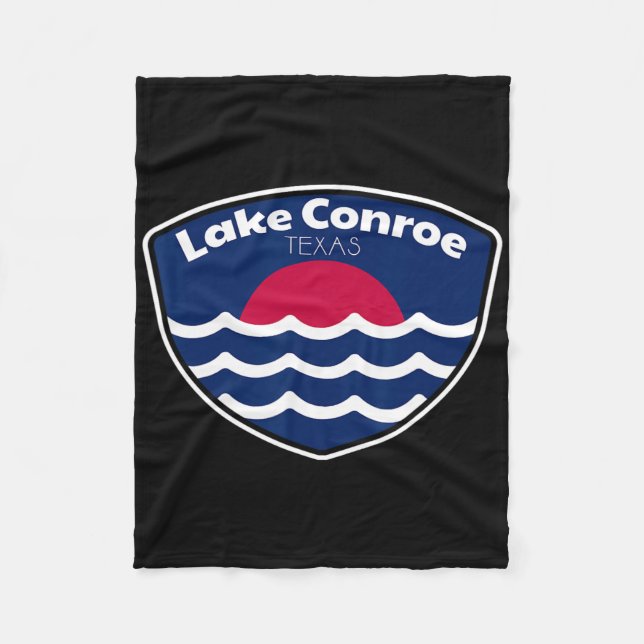 Lake Conroe Texas Fiske  Fleecefilt (Framsidan)