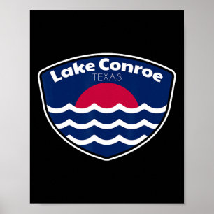 Lake Conroe Texas Fiske Poster