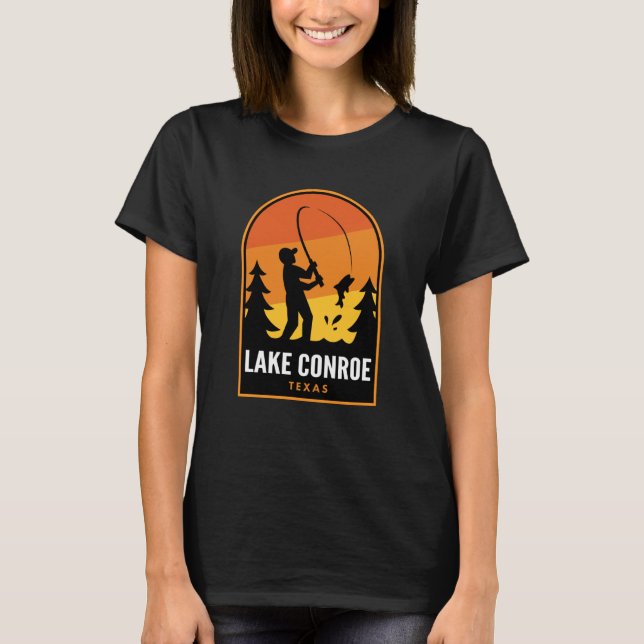 Lake Conroe Texas Fiske T Shirt (Framsida)