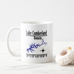 Lake Cumberland Kentucky Strandkartskoordinater Kaffemugg