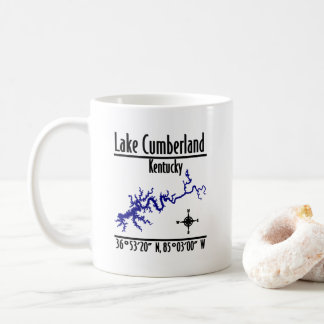 Lake Cumberland Kentucky Strandkartskoordinater Kaffemugg