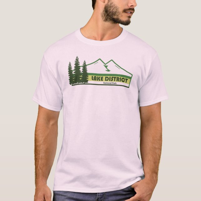 Lake District National Park Gröna Ränder T Shirt (Framsida)