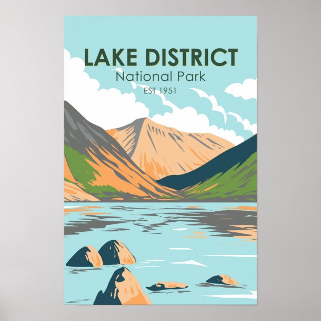 Lake District National Park Wasdale Head England Poster (Framsidan)