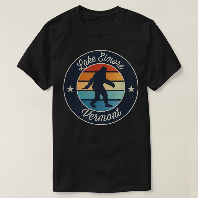 Lake Elmore Vermont Sasquatch Minnessaker T Shirt (Design framsida)
