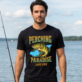 Lake Erie Abborre Fiskarparadis Abborre Fiskare T Shirt