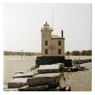 Lake Erie fyr Kakelplatta
