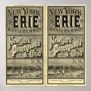 Lake Erie och western järnväg Poster