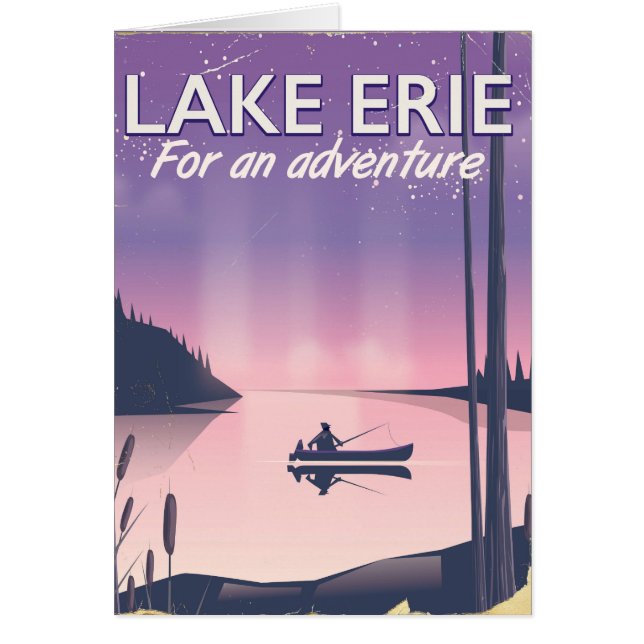 Lake Erie reseskylt Hälsningskort (Framsidan)