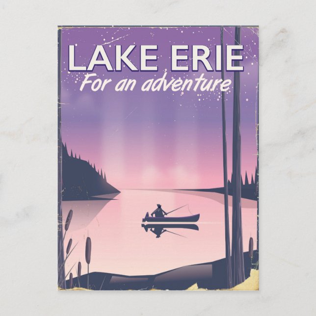 Lake Erie reseskylt Vykort (Framsida)