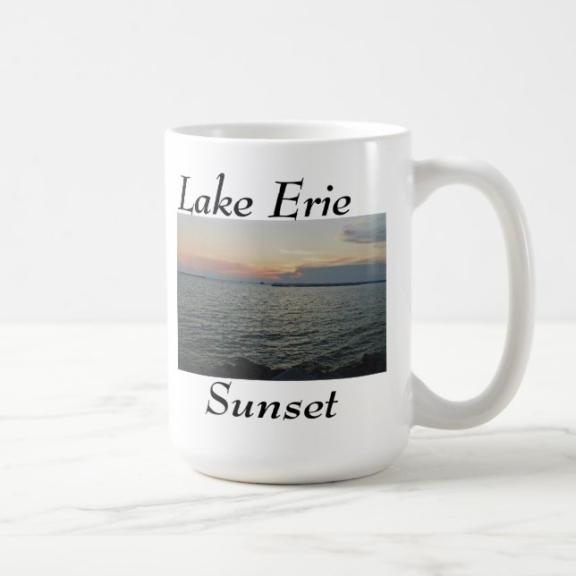 Lake Erie solnedgång Kaffemugg (Höger)