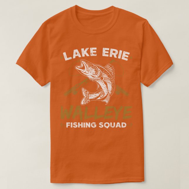 Lake Erie Walleye Fiskelag T Shirt (Design framsida)