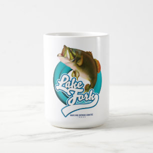 Lake Fork Texas Fiske logotyp. Kaffemugg