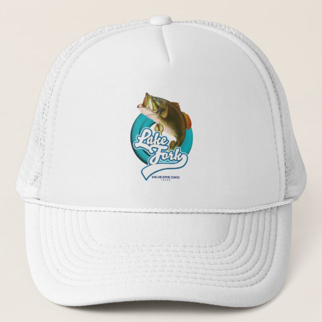 Lake Fork Texas Fiske logotyp. Keps (Framsida)