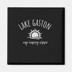 Lake Gaston Min Lyckliga Plats Båttur Fiske Campin Magnet
