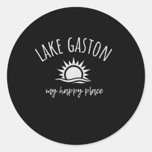 Lake Gaston Min Lyckliga Plats Båttur Fiske Campin Runt Klistermärke