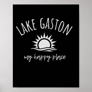 Lake Gaston Min Lyckliga Plats Båtturer Fiske Camp Poster