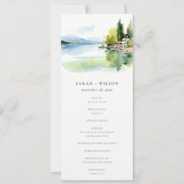 Lake Geneva Switzerland Landscape Wedding Program