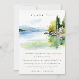 Lake Geneva Switzerland Watercolor Scape Wedding Tack Kort