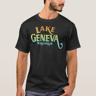 Lake Geneva Wisconsin Retro Distressed T Shirt