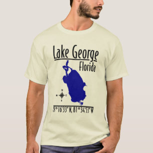 Lake George Florida Kartkoordinater T-Shirt