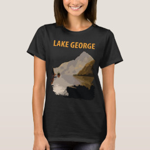Lake George Mountain Lake Retro Resa T Shirt