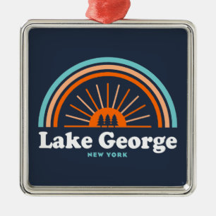 Lake George, New York Regnbåge Julgransprydnad Metall