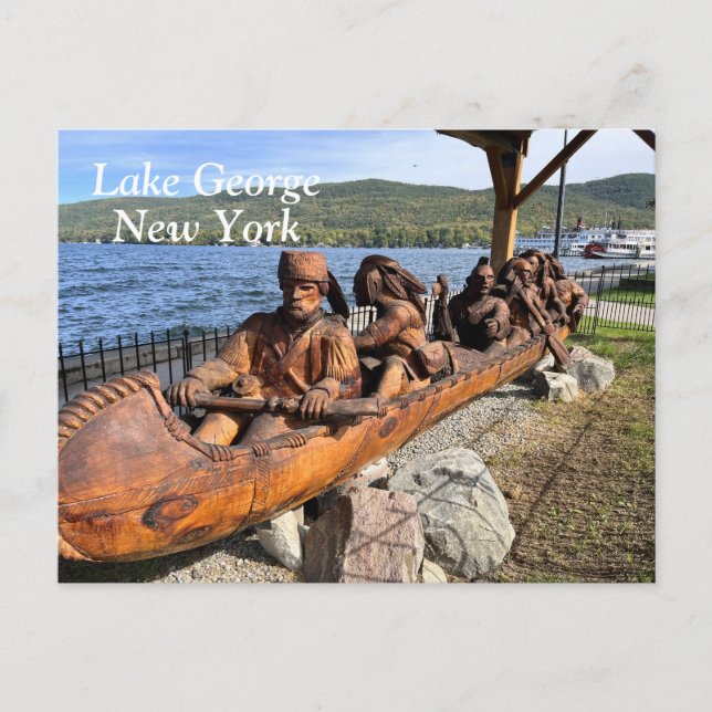Lake George New York Vykort (Framsida)