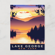 Lake George, NY, Romantisk solnedgång, Resa
