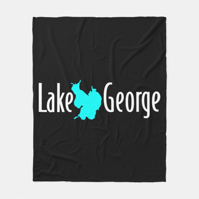 Lake George NY Silhuettfilt av fleece (Framsidan)