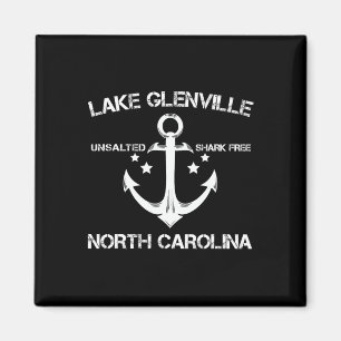 Lake Glenville North Carolina Roligt Fiske Camping Magnet