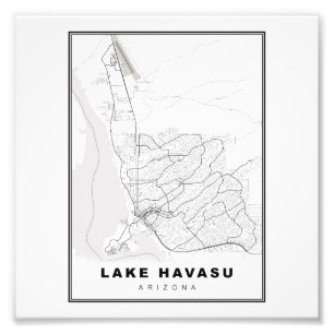 Lake Havasu City Karta Fototryck