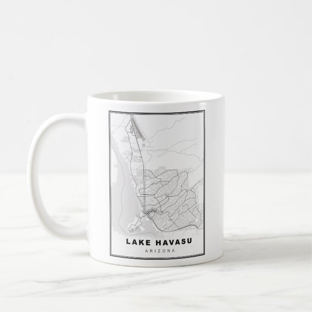 Lake Havasu City Karta Kaffemugg (Vänster)