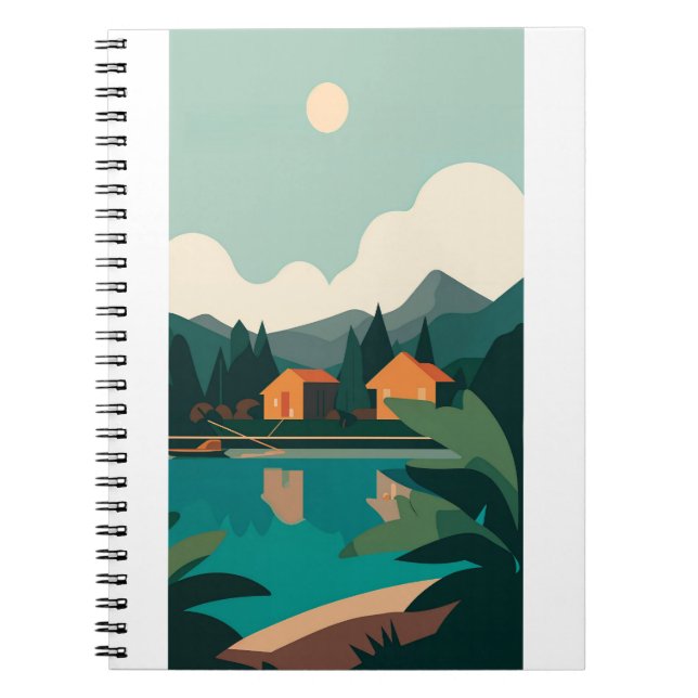 Lake House Landscape Anteckningsbok (Framsidan)