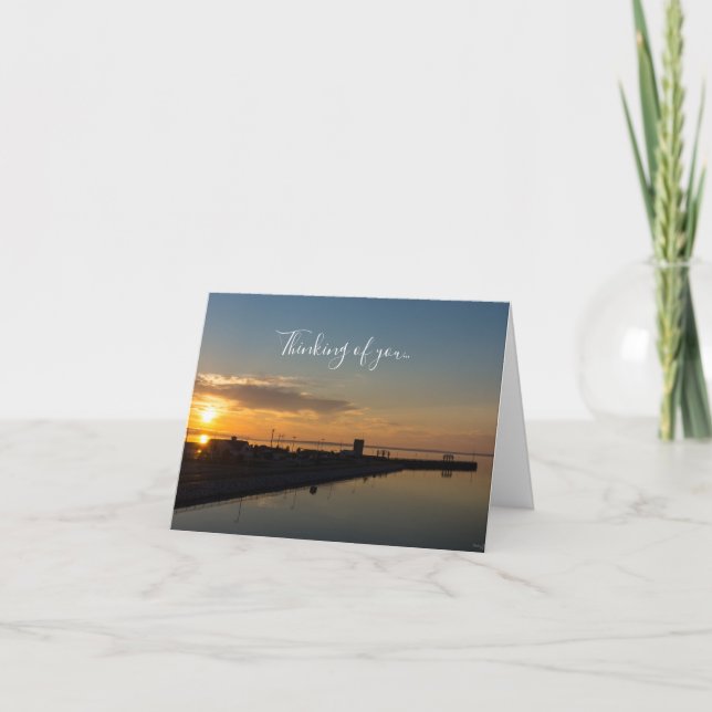 Lake Huron Gyllene Morgon Tänker På Dig Kort (Framsida)