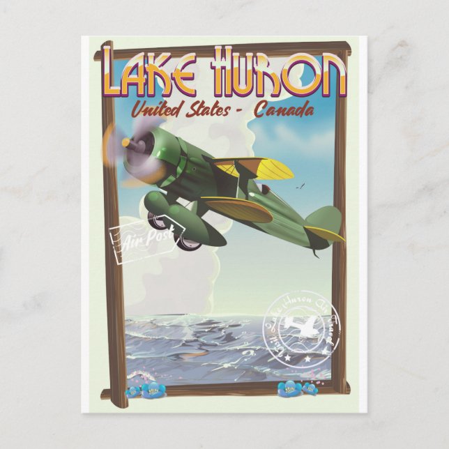 Lake Huron - USA - Kanada Vykort (Framsida)