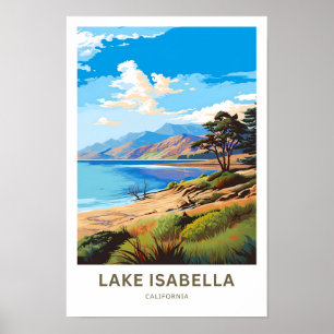 Lake Isabella California Travel Print Poster