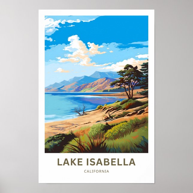 Lake Isabella California Travel Print Poster (Framsidan)