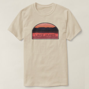 Lake James North Carolina Red Sunrise T Shirt