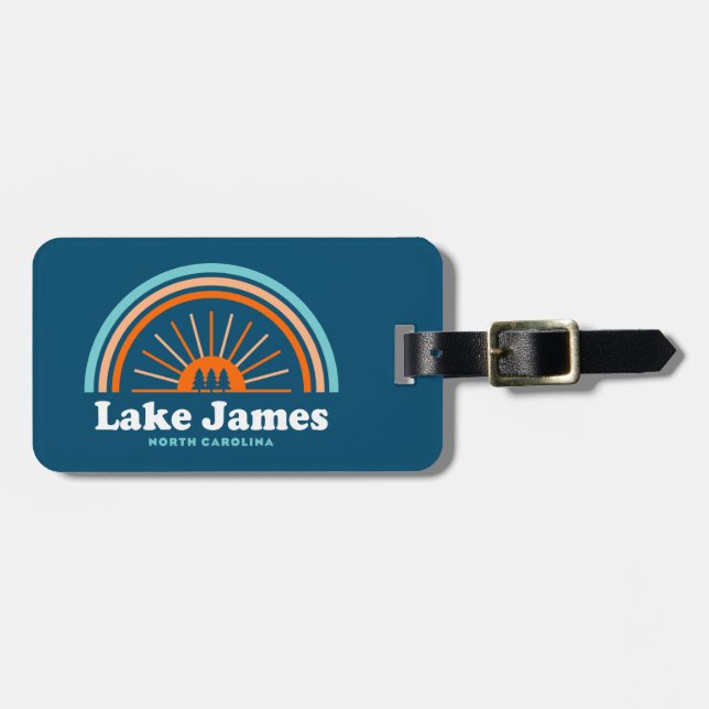 Lake James North Carolina Regnbåge Bagagebricka (Horisontell Framsida)