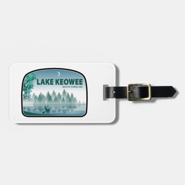 Lake Keowee South Carolina Hjort Bagagebricka (Horisontell Framsida)